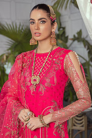 Serene Soiree Premium Formal Wedding Unstitched 3Pc Suit S-1037 FRENCH ROSE - FaisalFabrics.pk