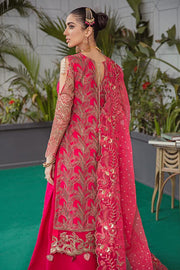 Serene Soiree Premium Formal Wedding Unstitched 3Pc Suit S-1037 FRENCH ROSE - FaisalFabrics.pk