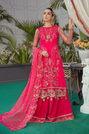 Serene Soiree Premium Formal Wedding Unstitched 3Pc Suit S-1037 FRENCH ROSE - FaisalFabrics.pk
