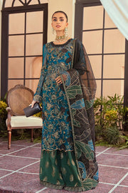 Serene Soiree Premium Formal Wedding Unstitched 3Pc Suit S-1038 NILE QUIVER - FaisalFabrics.pk