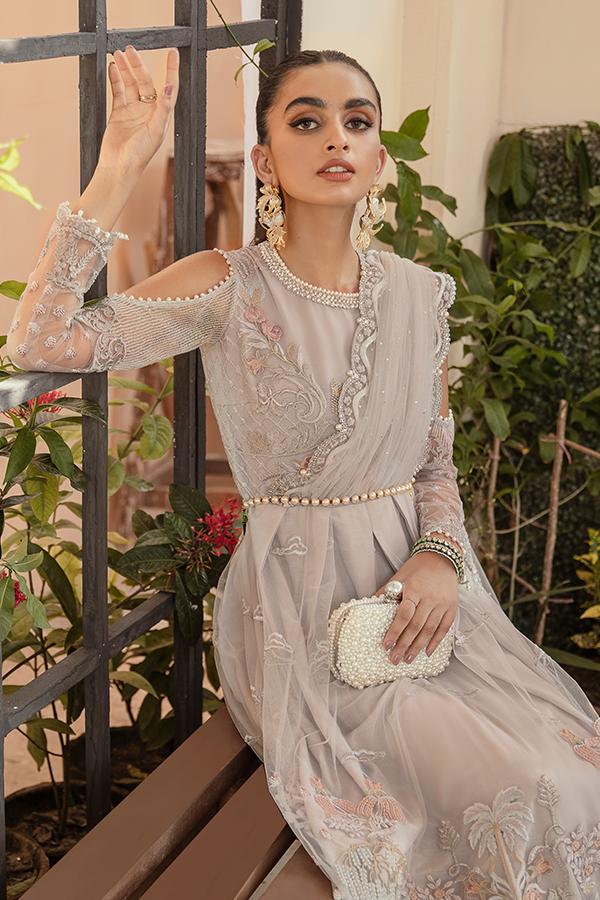 Serene Soiree Premium Formal Wedding Unstitched 3Pc Suit S-1039 LUSTROUS - FaisalFabrics.pk