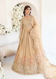 Serene Premium Embroidered Fleur 3Pc Net Suit S-1064 GOLD ORCHID