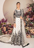 Serene Premium Embroidered Fleur 3Pc Net Suit S-1067 MOON FLOWER