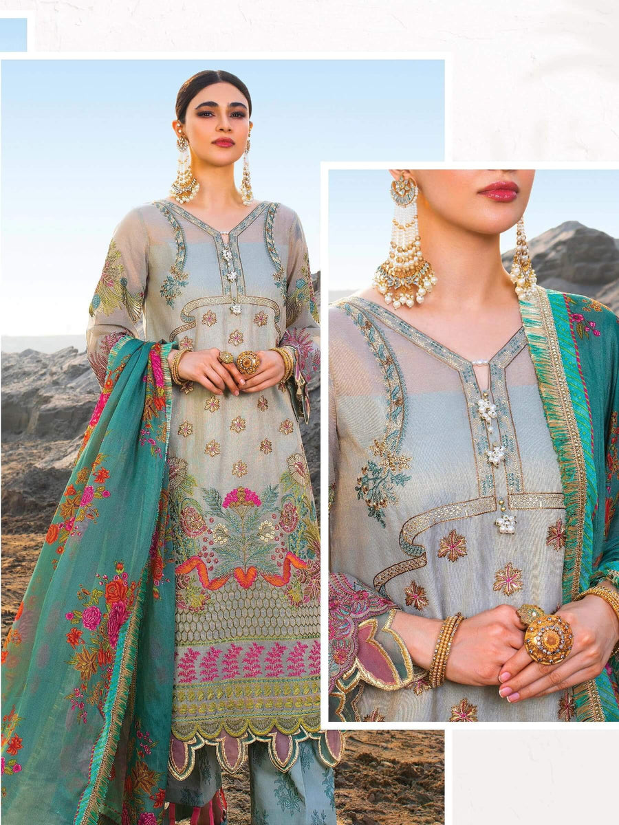 Serene Uns-E-Baharaan Lawn 2021 Unstitched 3 Piece Suit S.L-11 Nazleen - FaisalFabrics.pk