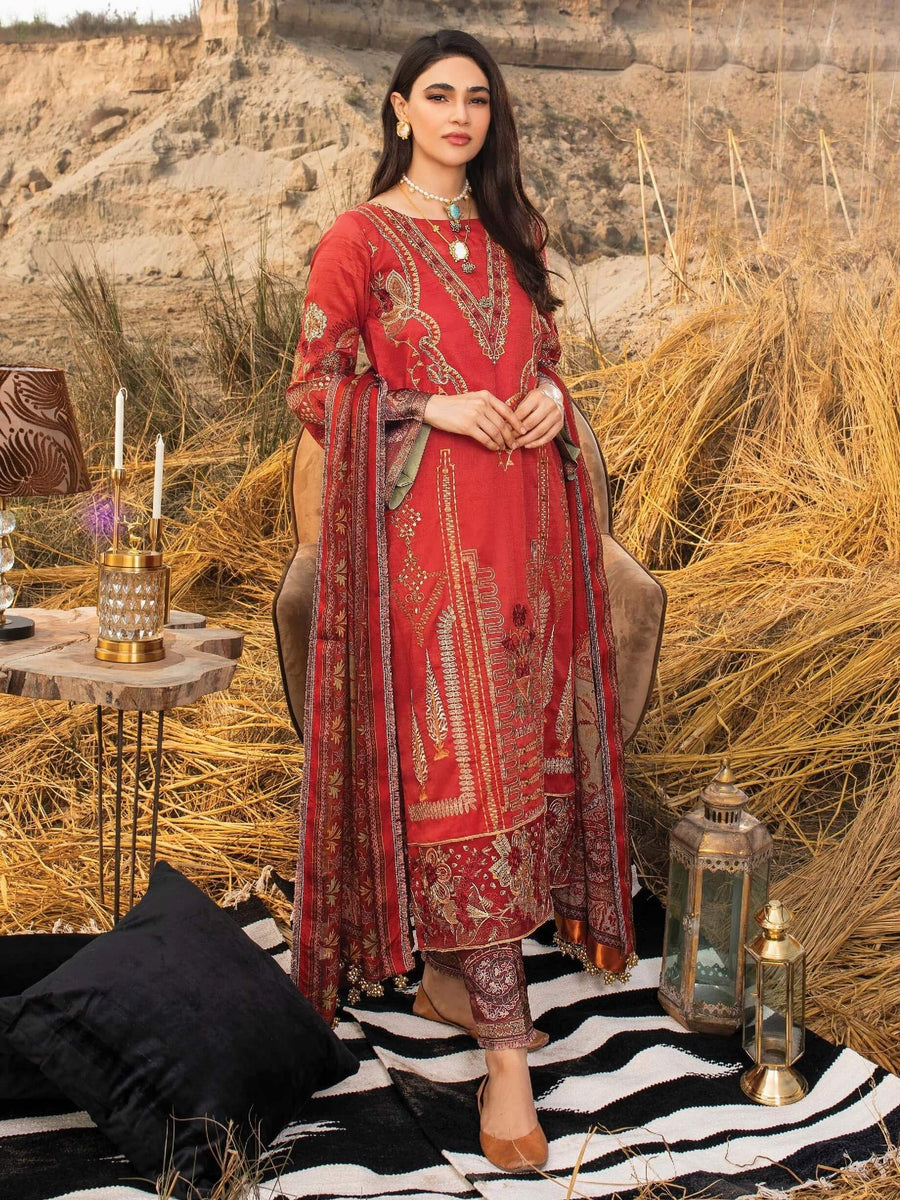 Serene Uns-E-Baharaan Lawn 2021 Unstitched 3 Piece Suit S.L-13 Gulfam - FaisalFabrics.pk