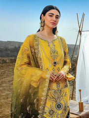 Serene Uns-E-Baharaan Lawn 2021 Unstitched 3 Piece Suit S.L-14 Zukhruf - FaisalFabrics.pk