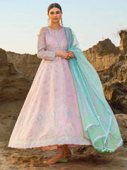 Serene Uns-E-Baharaan Lawn 2021 Unstitched 3 Piece Suit S.L-15 Firoza - FaisalFabrics.pk