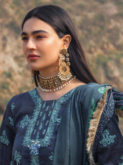 Serene Uns-E-Baharaan Lawn 2021 Unstitched 3 Piece Suit S.L-16 Neelam - FaisalFabrics.pk
