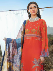 Serene Uns-E-Baharaan Lawn 2021 Unstitched 3 Piece Suit S.L-17 Guncha - FaisalFabrics.pk