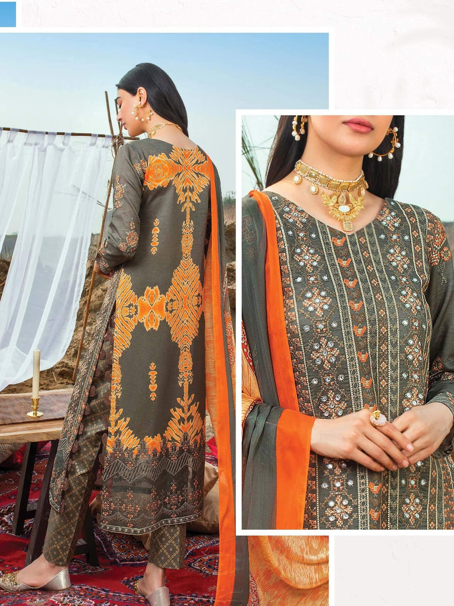 Serene Uns-E-Baharaan Lawn 2021 Unstitched 3 Piece Suit S.L-18 Chiragh-e-Shab - FaisalFabrics.pk