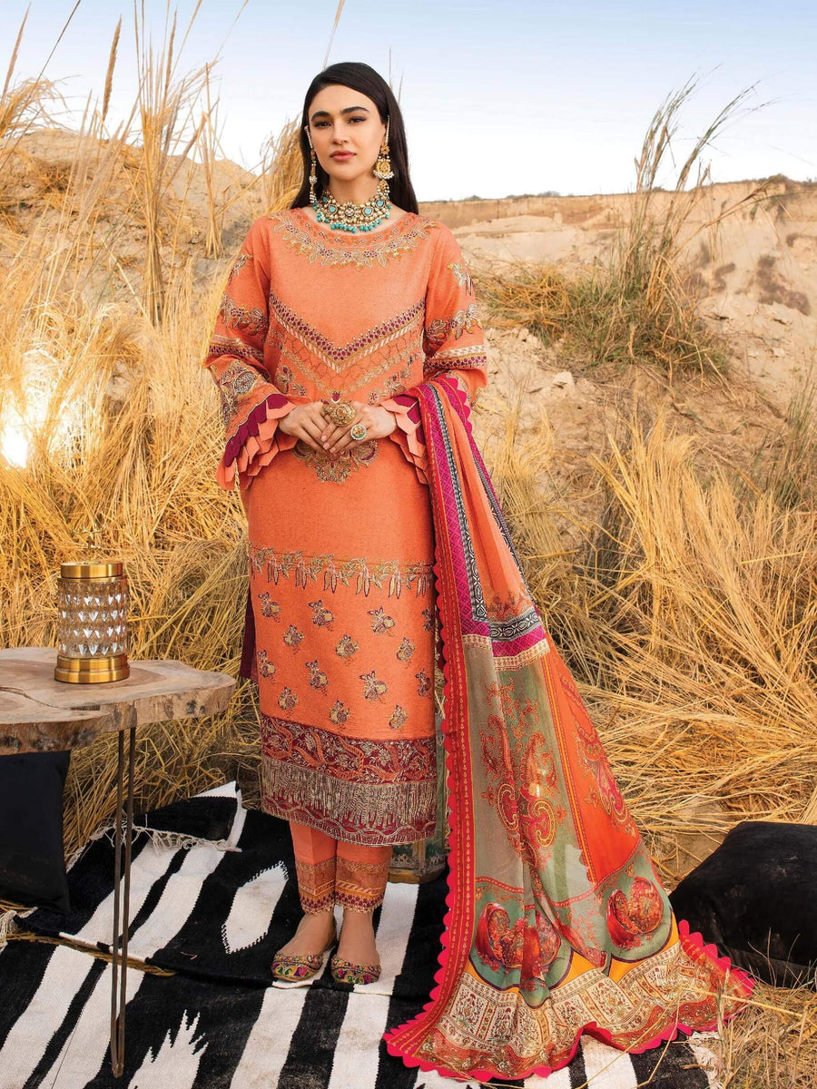Serene Uns-E-Baharaan Lawn 2021 Unstitched 3 Piece Suit S.L-20 Ghazal - FaisalFabrics.pk