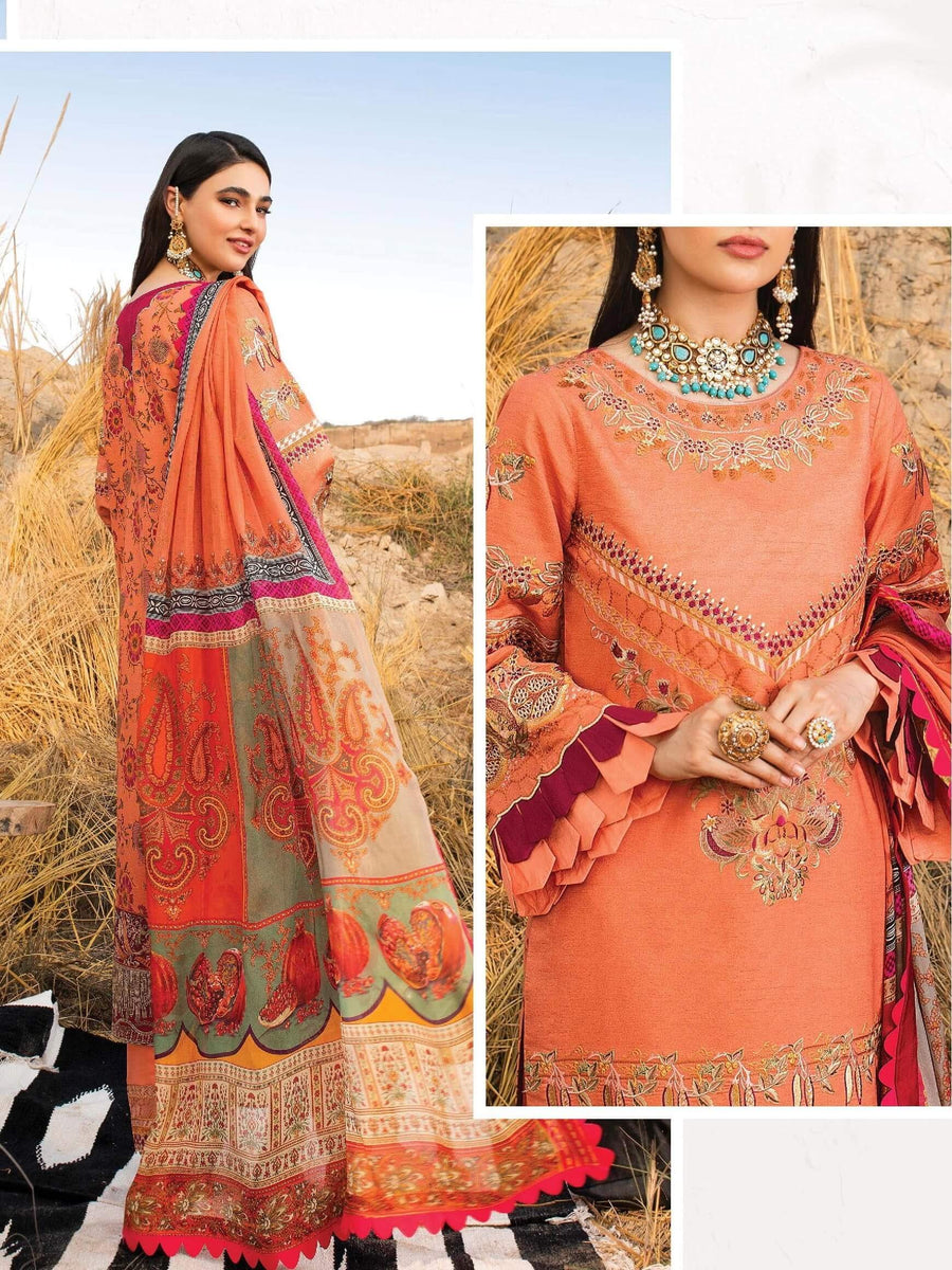 Serene Uns-E-Baharaan Lawn 2021 Unstitched 3 Piece Suit S.L-20 Ghazal - FaisalFabrics.pk