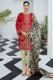 Serene Pret Formal Embroidered 3 Piece Suit - S.P 08 Regal Crimson - FaisalFabrics.pk
