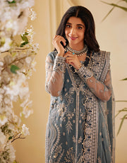 SIFA Sajli Festive Formal Unstitched Embroidered 3Pc Suit S03 - ICE SAGE