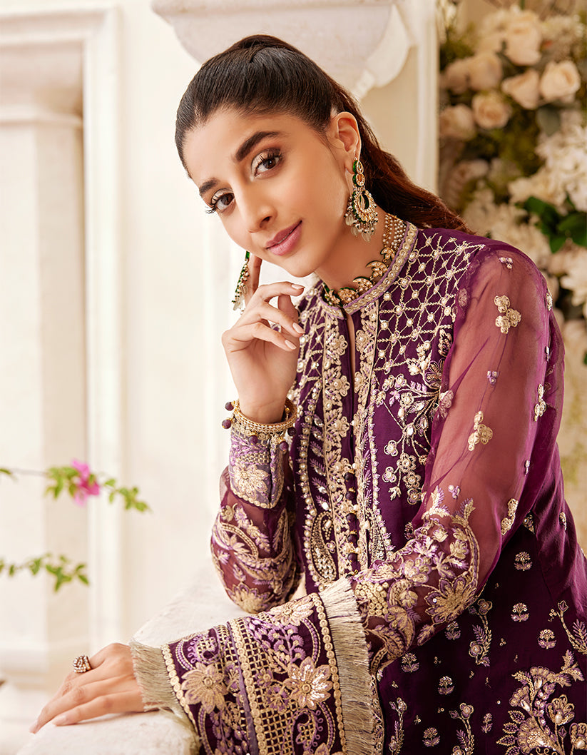 SIFA Sajli Festive Formal Unstitched Embroidered 3Pc Suit S04 - INARA