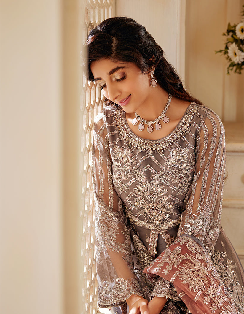 SIFA Sajli Festive Formal Unstitched Embroidered 3Pc Suit S06 - MERAKI