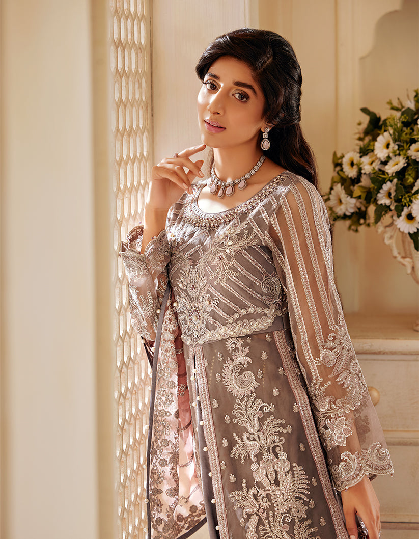SIFA Sajli Festive Formal Unstitched Embroidered 3Pc Suit S06 - MERAKI