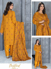 Path Jhar by Sidra Aleem Unstitched Dhanak Embroidered 3Pc Suit SA-001