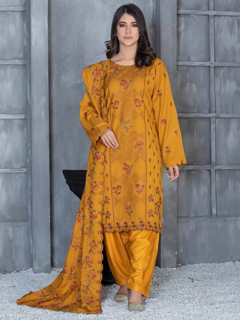 Path Jhar by Sidra Aleem Unstitched Dhanak Embroidered 3Pc Suit SA-001