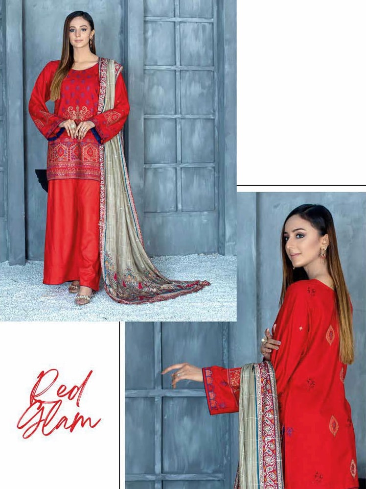 Path Jhar by Sidra Aleem Unstitched Dhanak Embroidered 3Pc Suit SA-003