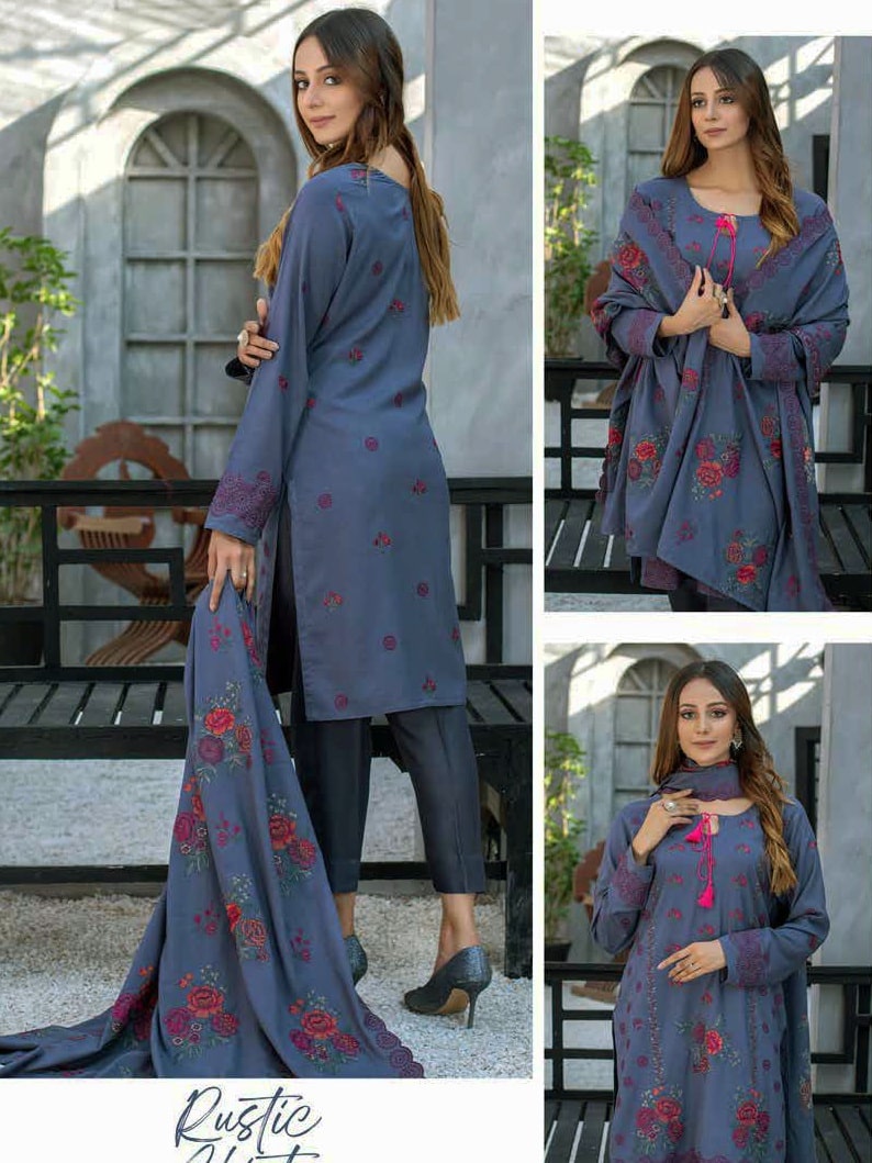 Path Jhar by Sidra Aleem Unstitched Dhanak Embroidered 3Pc Suit SA-012