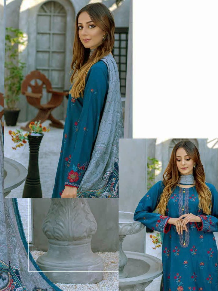 Path Jhar by Sidra Aleem Unstitched Dhanak Embroidered 3Pc Suit SA-014