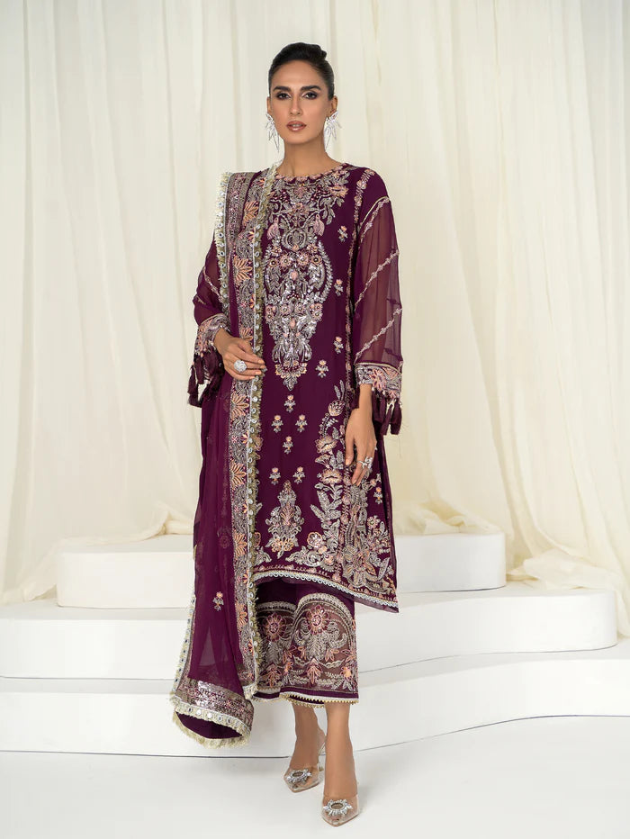 hada Ahdia Unstitched Embroidered Luxury Formal Suit AH-06 SAHA