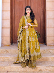LYLA Raqs e Bismil Luxury Formal Unstitched Embroidered Net Suit D-03