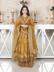 LYLA Raqs e Bismil Luxury Formal Unstitched Embroidered Net Suit D-03