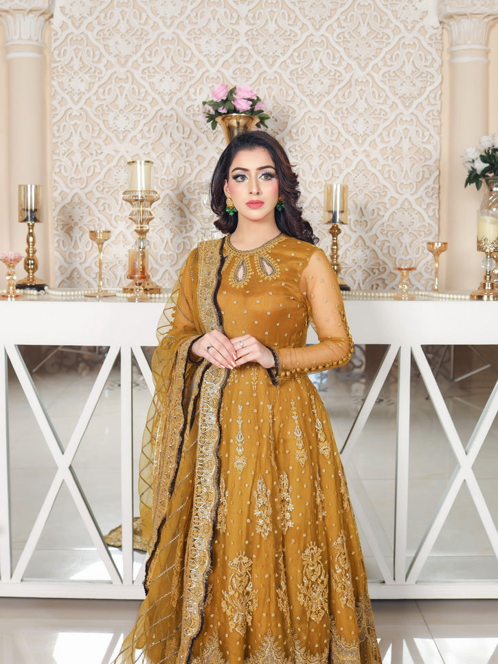 LYLA Raqs e Bismil Luxury Formal Unstitched Embroidered Net Suit D-03