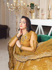LYLA Raqs e Bismil Luxury Formal Unstitched Embroidered Net Suit D-03
