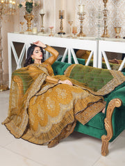 LYLA Raqs e Bismil Luxury Formal Unstitched Embroidered Net Suit D-03