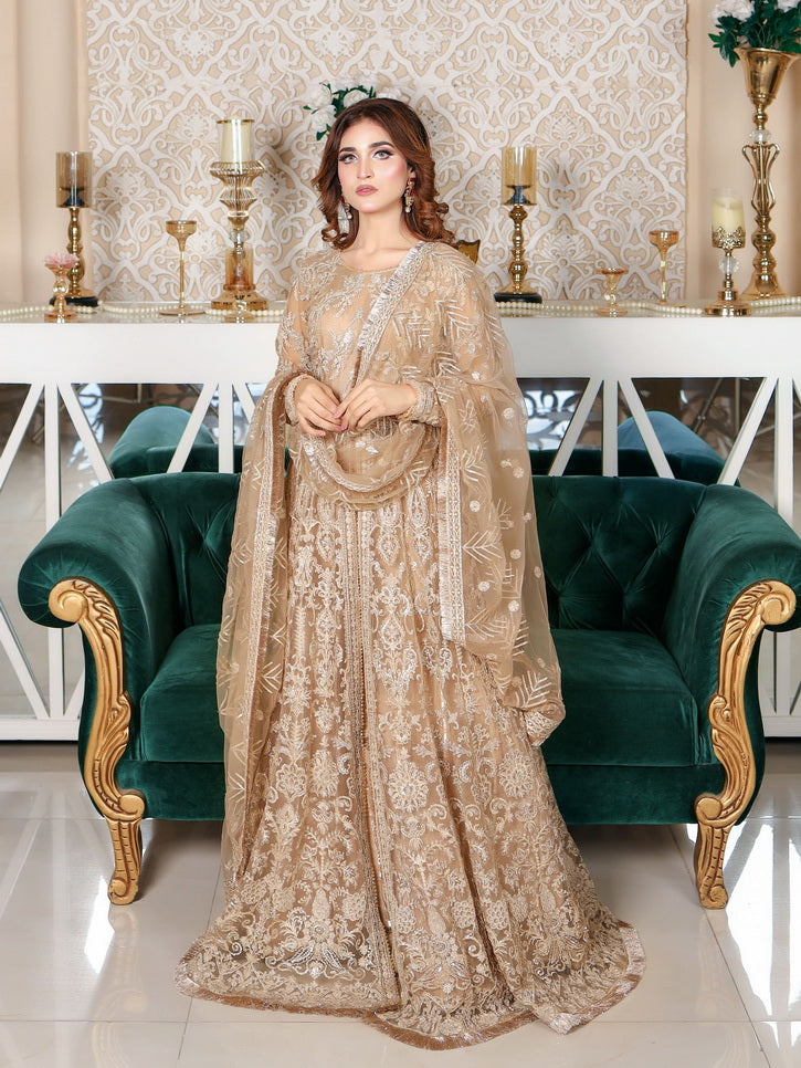 LYLA Raqs e Bismil Luxury Formal Unstitched Embroidered Net Suit D-04