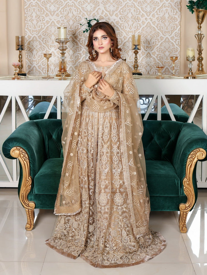LYLA Raqs e Bismil Luxury Formal Unstitched Embroidered Net Suit D-04