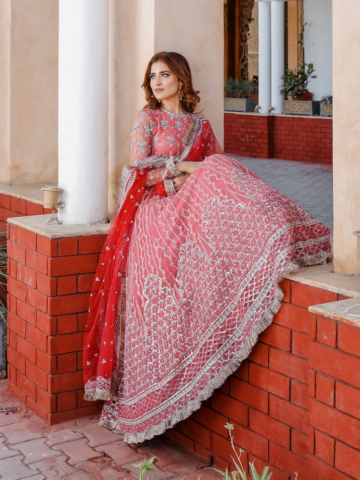 LYLA Raqs e Bismil Luxury Formal Unstitched Embroidered Net Suit D-01