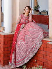 LYLA Raqs e Bismil Luxury Formal Unstitched Embroidered Net Suit D-01