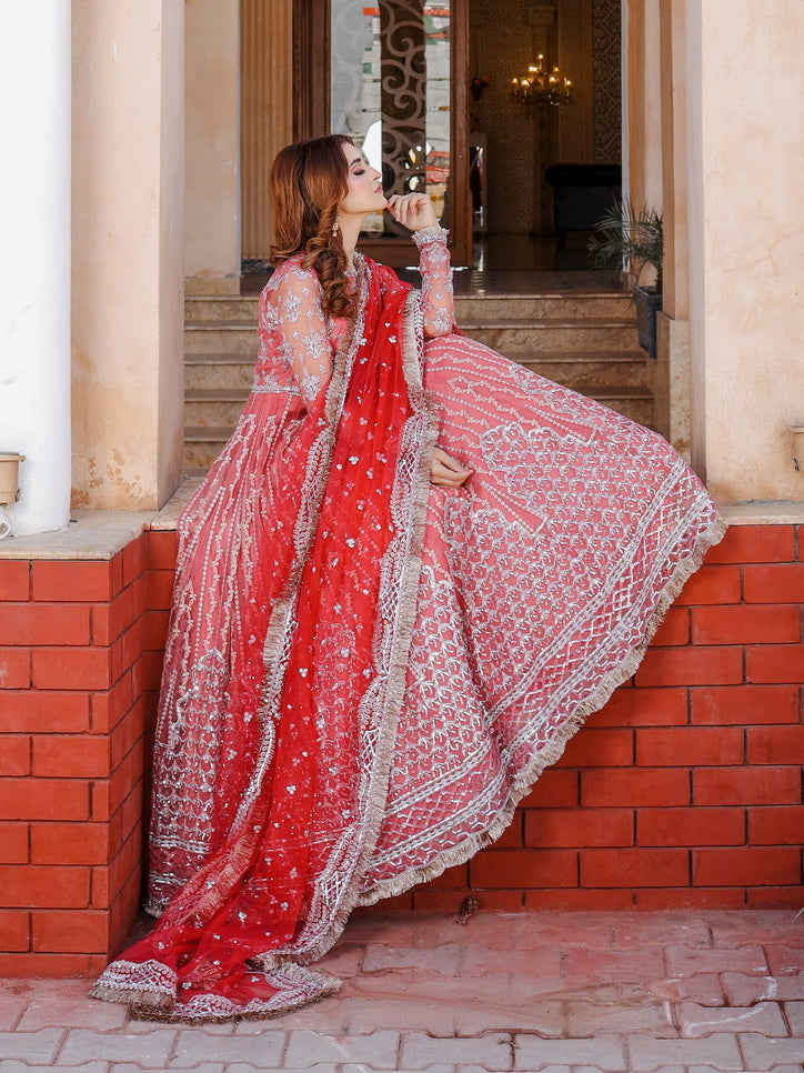 LYLA Raqs e Bismil Luxury Formal Unstitched Embroidered Net Suit D-01