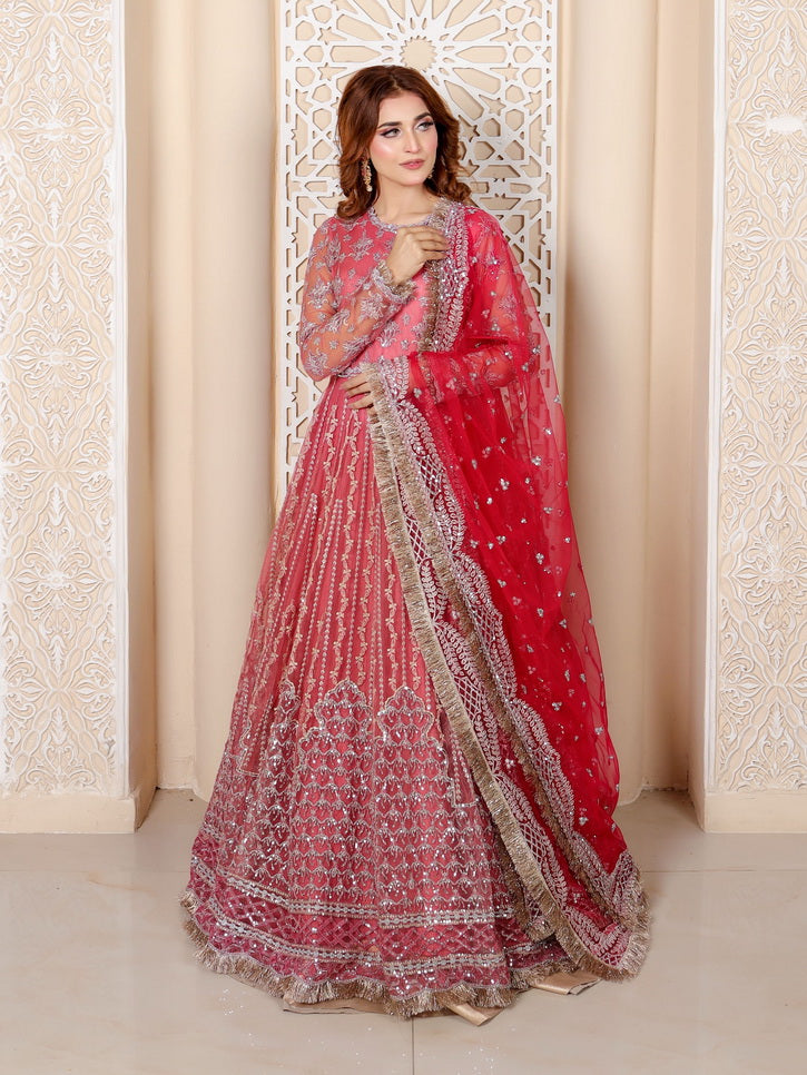 LYLA Raqs e Bismil Luxury Formal Unstitched Embroidered Net Suit D-01