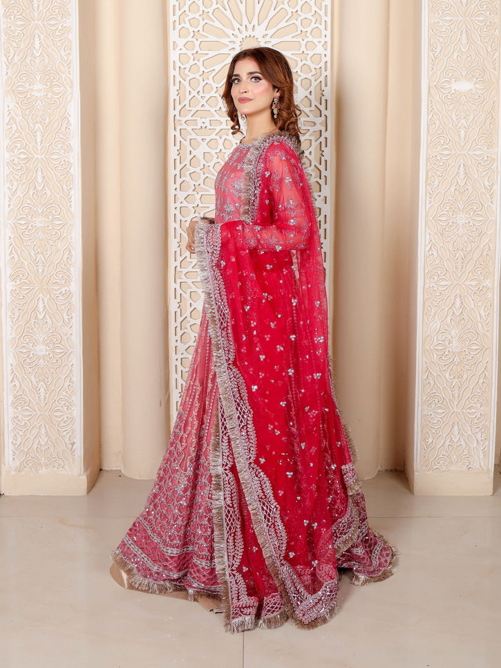 LYLA Raqs e Bismil Luxury Formal Unstitched Embroidered Net Suit D-01