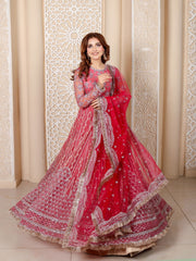 LYLA Raqs e Bismil Luxury Formal Unstitched Embroidered Net Suit D-01