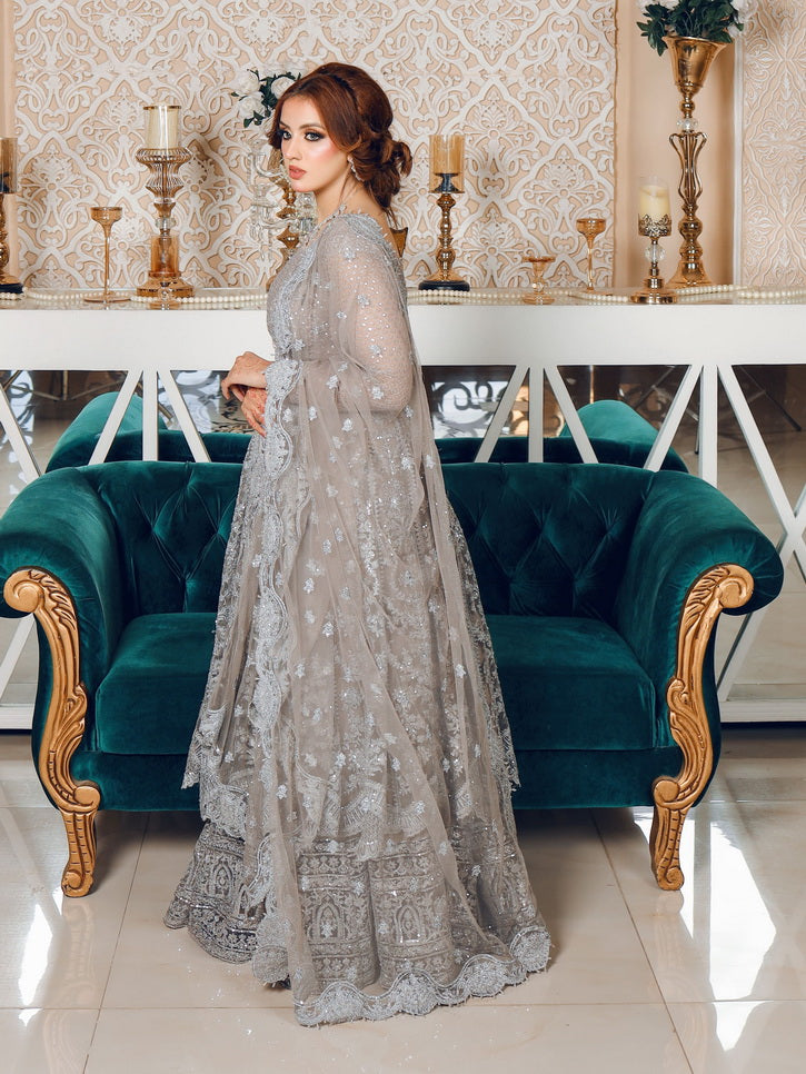 LYLA Raqs e Bismil Luxury Formal Unstitched Embroidered Net Suit D-02