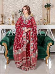 LYLA Raqs e Bismil Luxury Formal Unstitched Embroidered Net Suit D-06