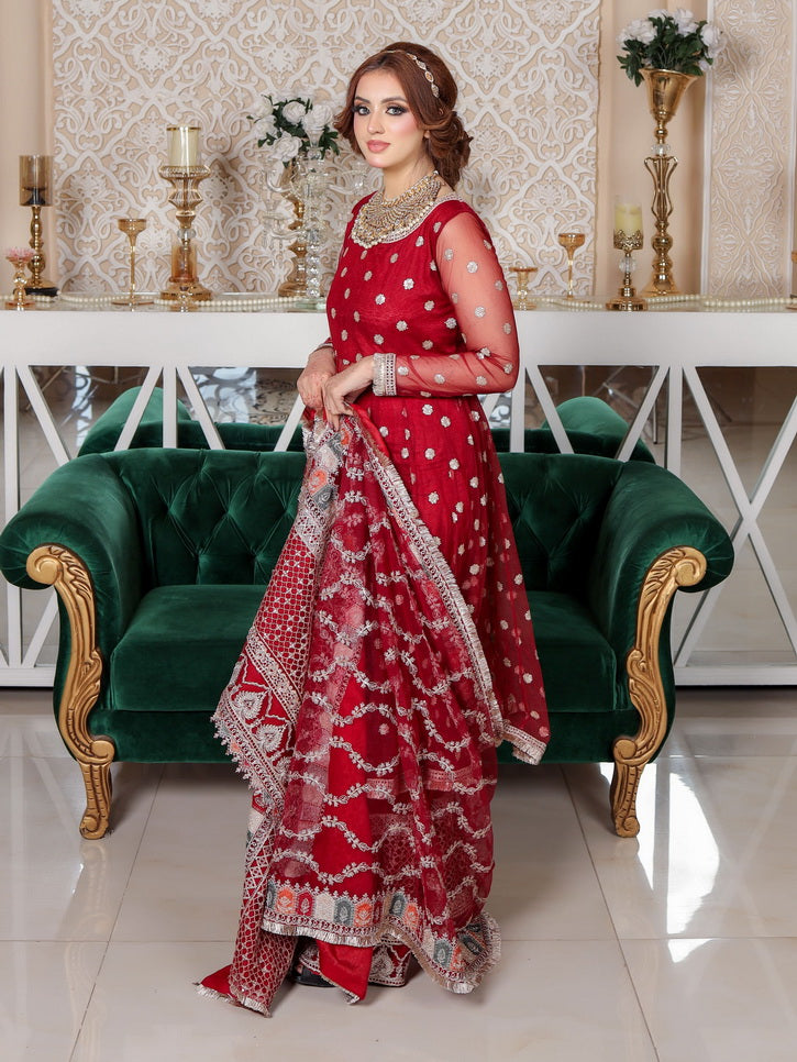 LYLA Raqs e Bismil Luxury Formal Unstitched Embroidered Net Suit D-06