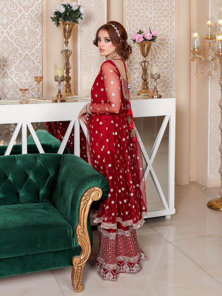 LYLA Raqs e Bismil Luxury Formal Unstitched Embroidered Net Suit D-06