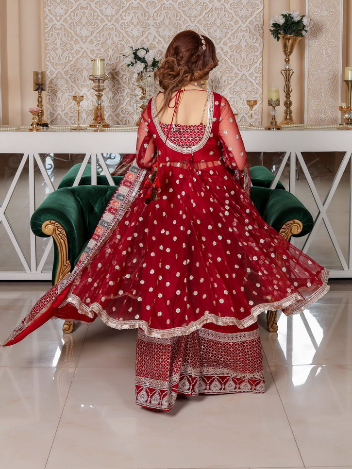 LYLA Raqs e Bismil Luxury Formal Unstitched Embroidered Net Suit D-06
