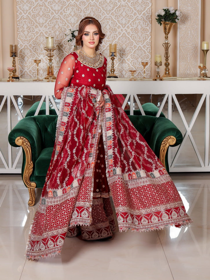 LYLA Raqs e Bismil Luxury Formal Unstitched Embroidered Net Suit D-06