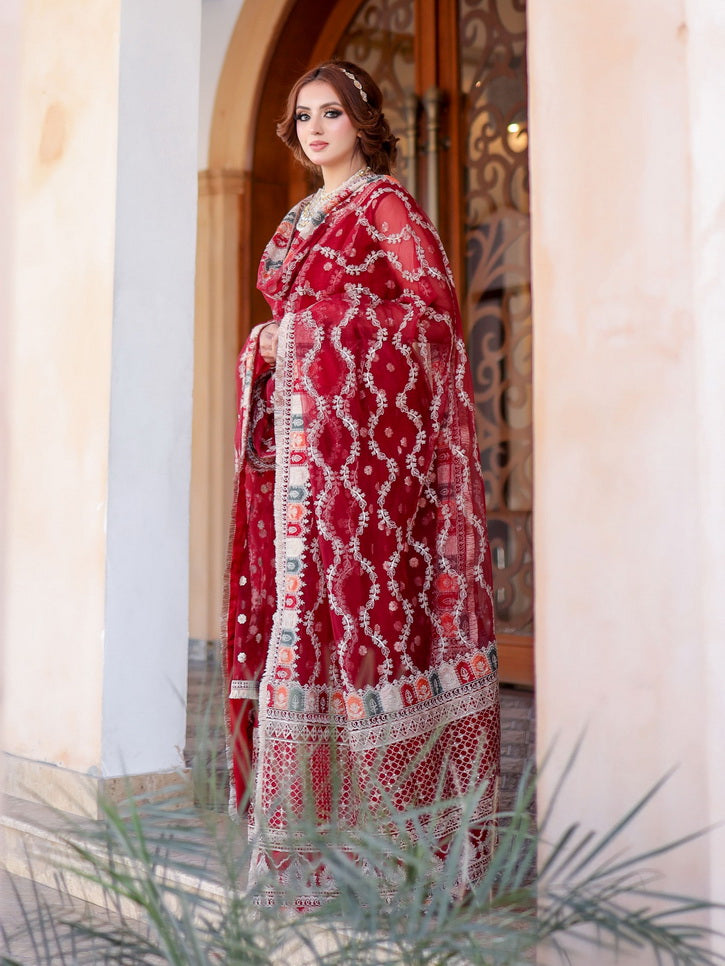LYLA Raqs e Bismil Luxury Formal Unstitched Embroidered Net Suit D-06