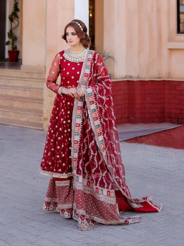 LYLA Raqs e Bismil Luxury Formal Unstitched Embroidered Net Suit D-06