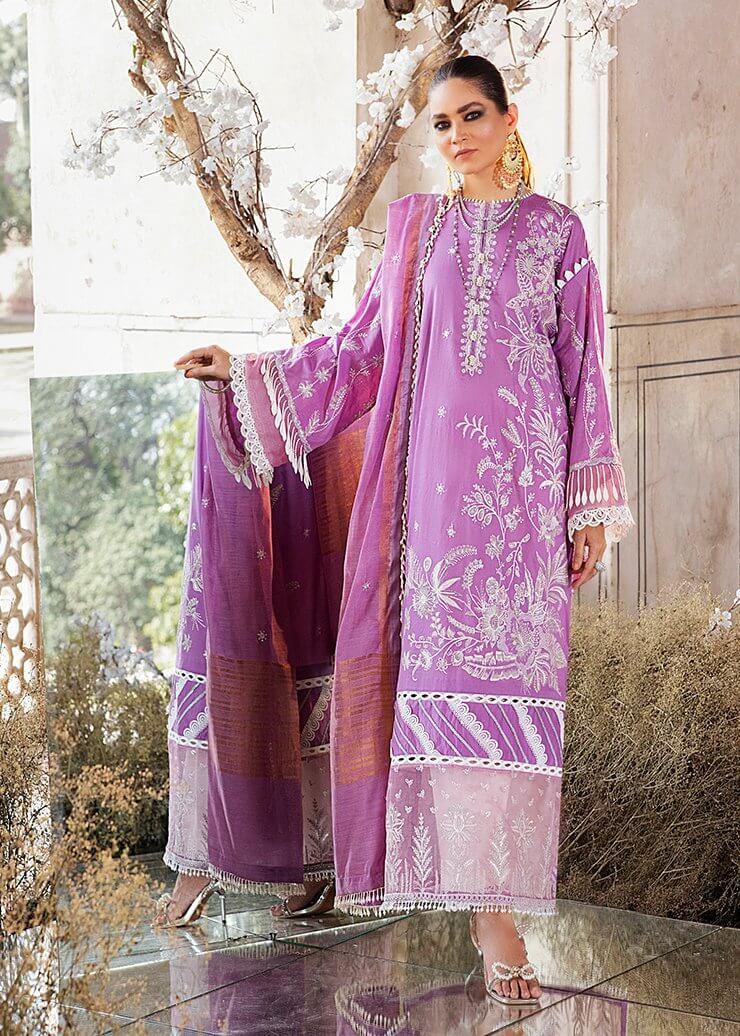 Afrozeh Luxury Lawn Unstitched 3 Piece Embroidered Suit D-09 Savante - FaisalFabrics.pk