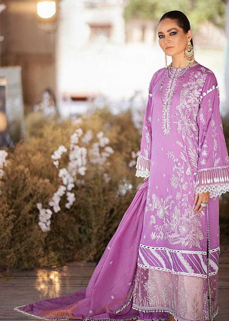 Afrozeh Luxury Lawn Unstitched 3 Piece Embroidered Suit D-09 Savante - FaisalFabrics.pk